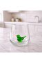 Glass Cup with Bird Figure