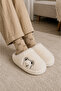 Teddy Bear Patterned Women's House Slippers Winter Woolen Dowry and Bundle Slippers Do Not Make Noise Thick Sole - 2