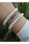 Amethyst Black Pearl and Stone Bracelet Set - Multi-Colored - 3