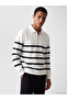 Timeless Clothing & Timeless Choices Devark Roba Collar Striped Men's Sweatshirt - 2