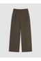 Alita City Lcw Modest Khaki High Waist Pleated Women's Fabric Pants with a Difference - 4