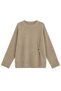 1045 Women's Crew Neck Side Buckle Detailed Knitwear Sweater Mink - 2