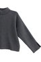 1043 Women's High Collar Sweater with Sleeve Slits and Detailing in Anthracite - 3
