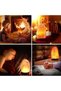 Natural Rock Shape Himalayan Salt Lamp - Handcrafted USB Natural Crystal Night Light with 7-Color LED With Remote Control & Auto-Cycling & Real Wood Base Table Lamp - Unique Decorative Gift - 5