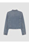 I Dik Roba Collar Ornamented Buttoned Women's Jean Jacket from Freezen Store - 8
