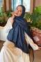 Gg Pattern Ayrobin Floral Jacquard Shawl Indigo - 2