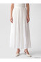 Alita City Lcw Modest Ecru Voile Plain Long Women's Skirt with a Difference - 2