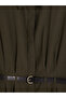 Esvab • Modern & Distinctive Belted Pleated Shirt Dress - 7