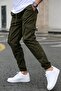 Men's Cargo Pants Cotton Jogger Pants with Elastic Waist and Cuffs - 2
