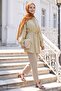 Ruffle Sleeve Belted Stone Tunic - 3