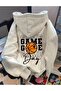 Unisex Game Day Basketball Printed Hooded Sweatshirt