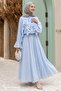 Spanish Sleeve Ruffle Blue Suit