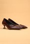 Women's Short Heeled Krok Evening Dress Shoes Heeled Shoes - 5