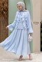 Spanish Sleeve Ruffle Blue Suit - 3