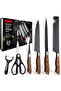 6-Piece Kitchen Knife Set - Hammered Blades