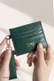 Emerald Green Card Holder with Ribbon Detail