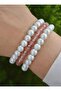 Rose Quartz Vine Bracelet Set - Multi-Color - 4