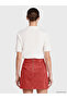 Alita City Pink Velvet Plain Mini Women's Skirt with a Difference - 4