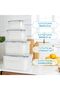 4 Pack Fruit and Vegetable Storage Containers for Fridge with Removable Colanders, Airtight Produce - 3