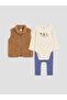I Printed Plush Vest Baby Boy 3-Piece Set from Freezen Store - 4