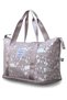40L Printed Expandable Ladies Fashion Tote Bag, Travel Duffle, Lightweight, 43% More Capacity, 30 x 22 x 42 cm