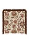 Vintage Floral Motif Authentic Cream Botanical Pattern Fringed Throw Pillow Cover - 5