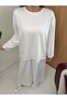 Women's Relaxed Fit Sweat & Trousers Tunic Top and Bottom Set - 7