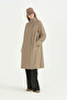 Thick Asymmetrical Collar Cap - Mink