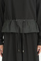Sweatshirt and Half Bell Skirt Set - Black - 3