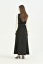 Front Zippered Cupped Gilet Dress - Black - 4