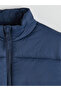 Trendlucky Stand Collar Boys' Puffer Vest with Difference in Color - 2