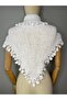 Hand knitted design bohemian triangle shoulder scarf shawl - 3