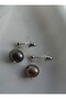 Black Pearl Earrings - Silver Color - - 5