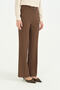Wide Leg Ironed Pants - Light Brown - 2
