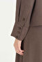 Basic Shirt Skirt Set - Brown - 3