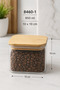 16-Piece Luxury Square Jar Set, Vacuum Luxury Food Container with Bamboo Lids - Large Set - 7
