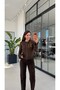 Pearl Buttoned Knitwear Brown - 2