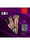 3-in-1 Electric Shaver, Beard Trimmer & Nose Hair Trimmer for Men, Rechargeable Grooming Kit - 3