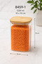 16-Piece Luxury Square Jar Set, Vacuum Luxury Food Container with Bamboo Lids - Large Set - 6
