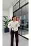 Benef Textured Embroidered Shirt Cream - 4