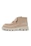 Beige Color Buckle Detailed Women's Loafer Boots - 2