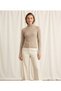 Women's Ribbed Turtleneck Soft Textured Stretchy Knitwear Sweater Body Acrylic