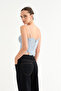 Women's Lace Fabric Corset with Padded Chest and Lace-Up Back Design - 3