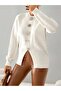 Women's Knitwear Sweater with Pearl and Button Details - 4