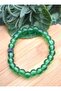 Green Glass Bracelet - Green - - 3
