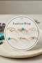 Blue Stone Brass Ring Set 6 Pieces 7-8 Number Bijouterie Jewelry Gift Bx-313708 - 2