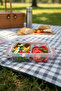 Gondol Sigma 2 Compartment 500 ml Storage Container with Lid |   Breakfast and Snack Plate Pink - 2