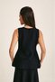 Sleeveless Button-Down Jacket Black - 3