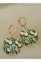 Mineli Special Design Earrings - Green - - 4