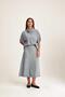 Wide Blouse with a High Neck Grey - 6